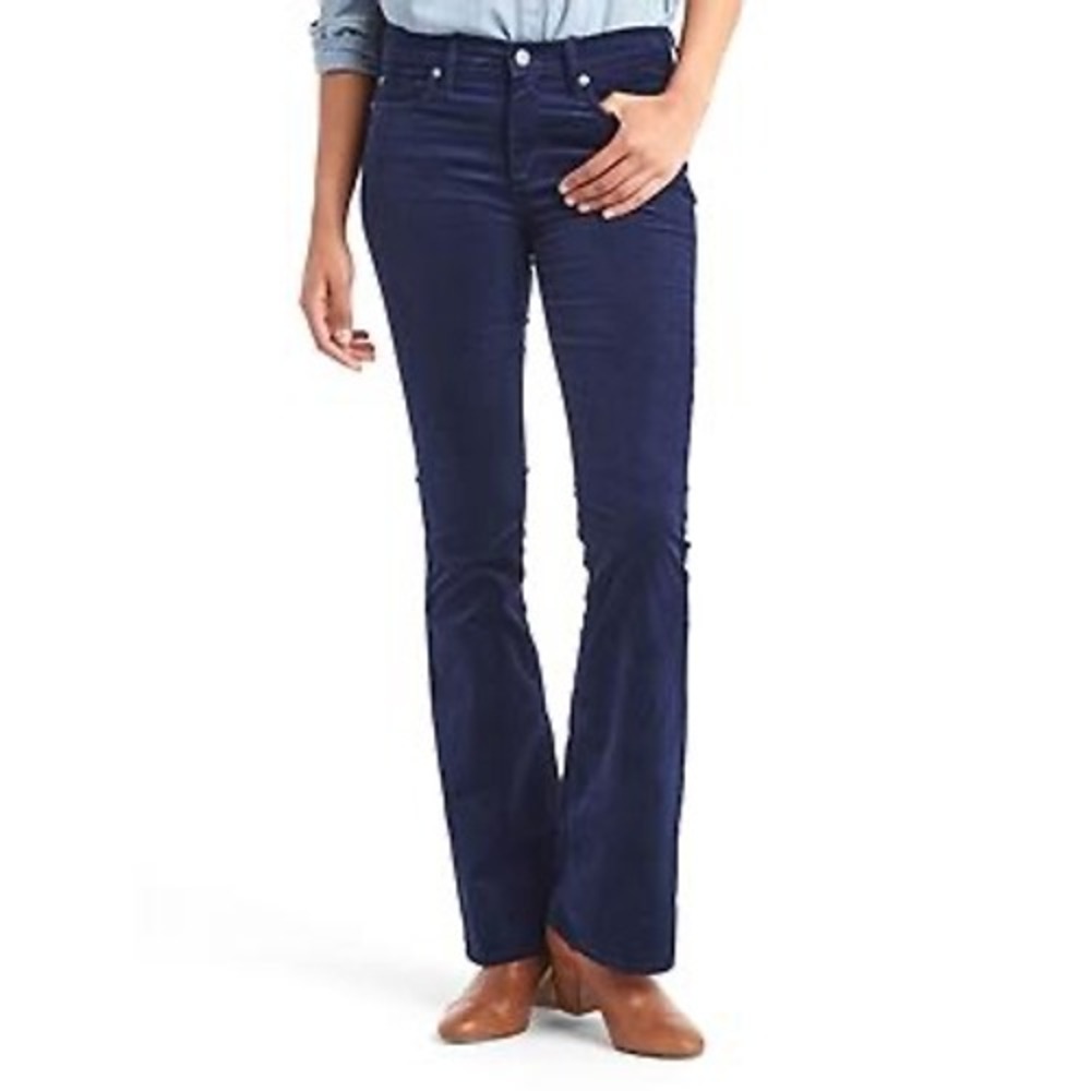 GAP Baby Boot Corduroy Pants Women 29/8R Mid Rise Stretch Classic Academia Prep